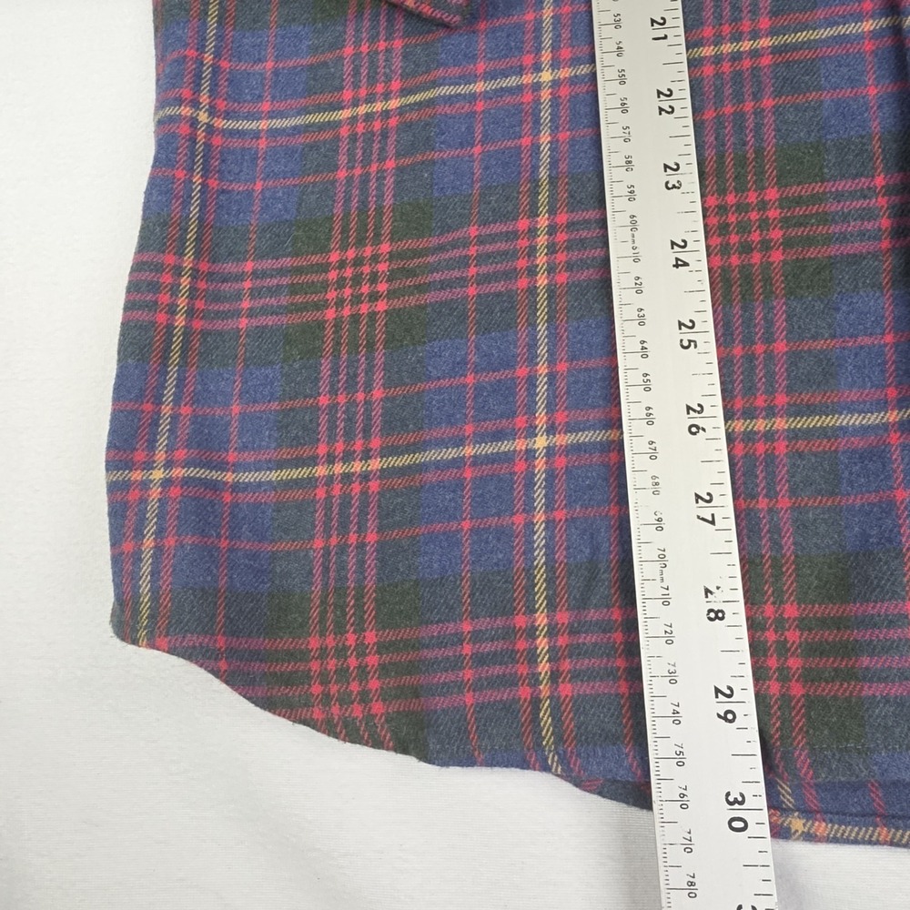 Faherty Legend Sweater Shirt Mens Large Multi Plaid Flannel Organic Cotton - Picture 8 of 10